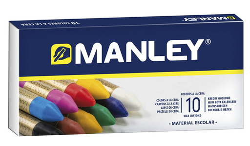 [MNC00033] Estuche Ceras 10 Colores Manley