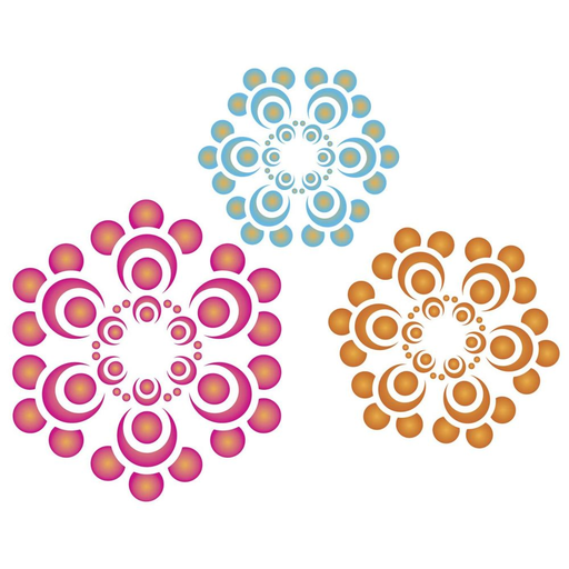 [30005] Plantilla Stencil 10 x 10 cm. -Flores- Acrilex