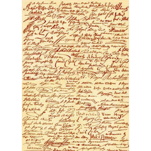 [dgr 189] Papel Arroz Decorado 35 x 50 cm. -Letras y Firmas