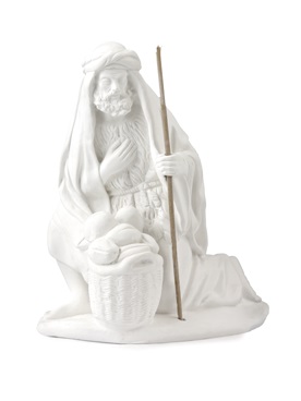 [ALA 0205] Pastor Cesto Melones 18 cm. Escayola