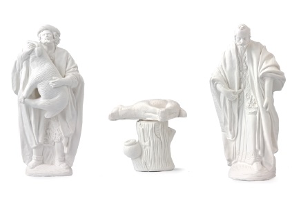 [ALA 0211] Figuras Matanza 20 cm. (3 pzs.) Escayola