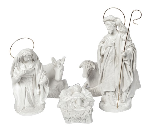 [ALA 0202] Figuras Nacimiento Hebreo 21 cm. (5 pzs.) Escayola