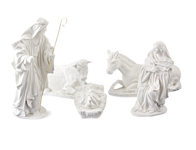 [ALA 0805] Figuras Nacimiento Hebreo 28 cm. (5 pzs.) Escayola