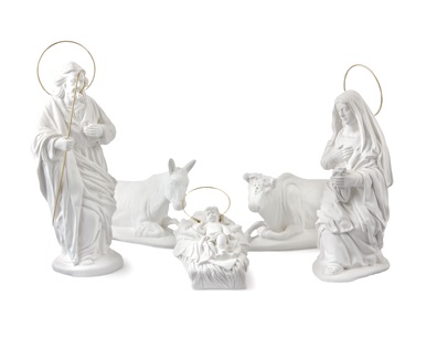 [ALA 1001] Figuras Nacimiento 22 cm. (5 pzs.) Escayola