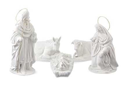 [ALA 0806] Figuras Nacimiento 26 cm. (5 pzs.) Escayola