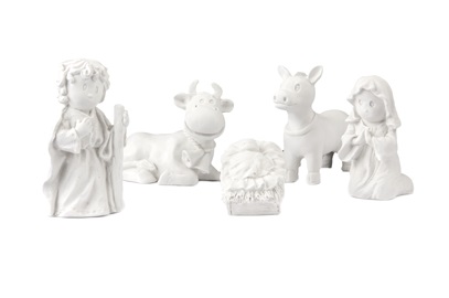[ALA 0911] Figuras Nacimiento Infantil 12 cm. (5 pzs.) Escayola