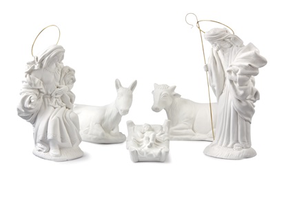 [ALA 1003] Figuras Nacimiento Hebreo 21 cm. (5pzs.) Escayola