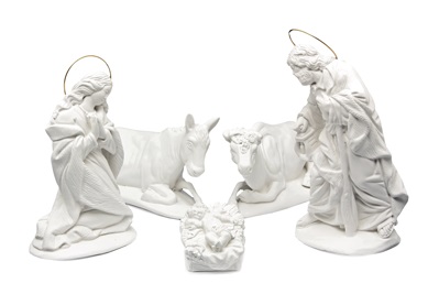 [ALA 0401] Figuras Nacimiento -Farol- 20 cm. (5 pzs.) Escayola