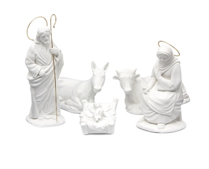 [ALA 0201] Figuras Nacimiento Clásico 20 cm. (5 pzs.) Escayola
