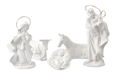 [ALA 0702] Figuras Nacimiento Moderno 17 cm. (5 pzs.) Escayola