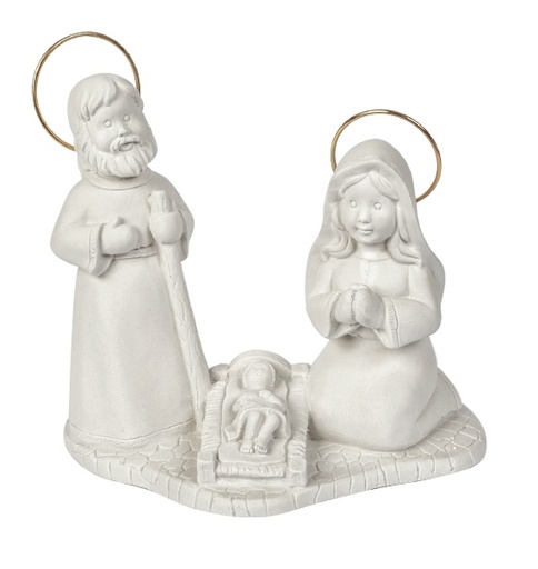 [ALA 0119] Nacimiento Compacto Infantil 16 cm. Escayola