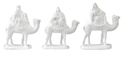 [ALA 0704] Figuras Reyes Magos con Camellos 27 cm. Escayola