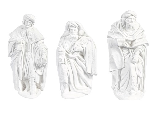 [ALA 0301] Figuras Reyes Magos 20 cm. (3 pzs.) Escayola