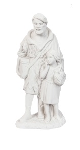 [ALA 0321] Pastor con Niña 18 cm. Escayola