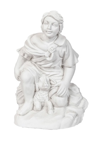 [ALA 0320] Pastor con Cordero 17 cm. Escayola
