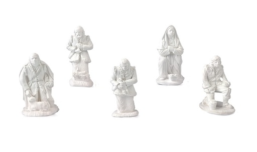 [ALA 0015] Adoración Pastores 15 cm. (5 pzs.) Escayola