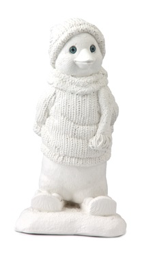 [ALA 0607] Pingüino Esquís 17 cm. Escayola