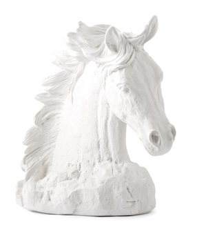 [ALA 1711] Cabeza de Caballo 36 cm. Escayola