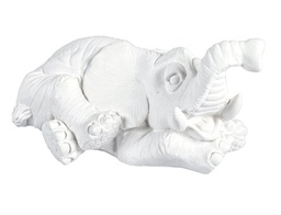 [ALA 4104] Elefante Acostado 22x11 cm. Escayola