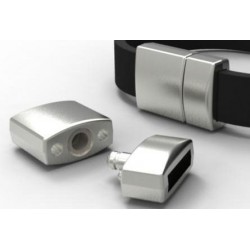 [23090] Cierre Zamak Presión Combado Pase 10 mm. Baño Plata