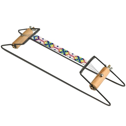 [278] Telar Metal para Tejer  con Abalorios 30 x 7 cm