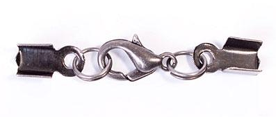 Mosquetón con Terminales 4,3 x 30,0 mm. Plata Envejecida