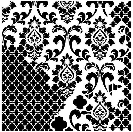 [GCSS001] Plantilla Stencil 25 x 25 Home Decor -Grunge Midi- Cadence