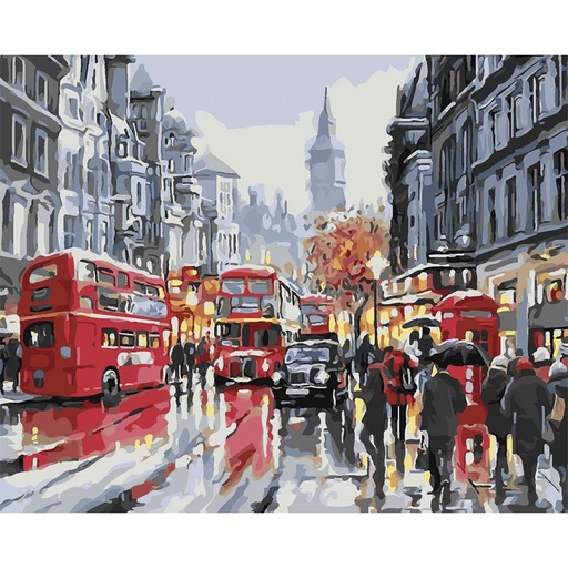 [SG-9358] Pintar Por Números -Boulevard of London- Bastidor 40 x 50 cm. Alex Bog