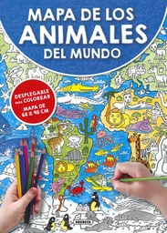 [S6055002] Mapa Gigante Colorear -Animales del Mundo- Susaeta