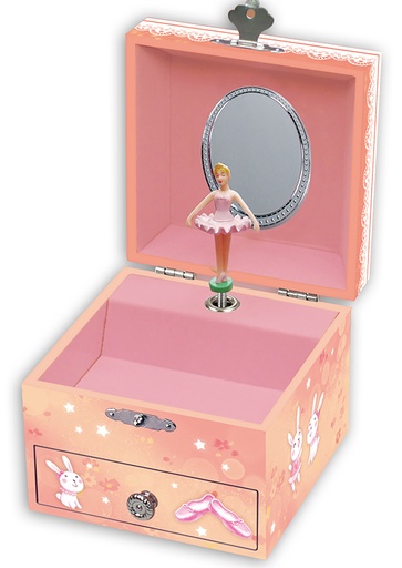 [43512] Caja / Joyero Musical Cuadrada -Bailarina-