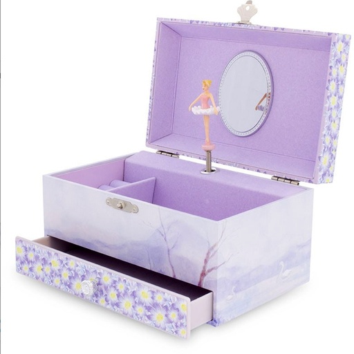[43519] Caja Joyero Musical con Cajón -Bailarinas-