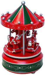 [45540] Tiovivo Carrusel Musical Pequeño -Verde y Rojo-