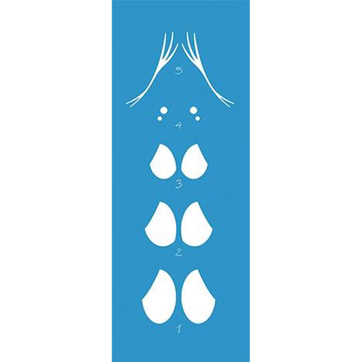 [STP-135] Plantilla Stencil 6,5 x 17 cm. -Ojos- Litoarte