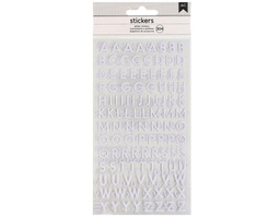 [346655] Alfabeto Adhesivo Alpha White Glitter (2 Hojas) American Crafts