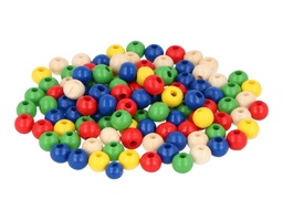 [E4150-08] Cuentas Bolas Madera 8 mm. Colores Surtidos (140 pzs. aprox.)