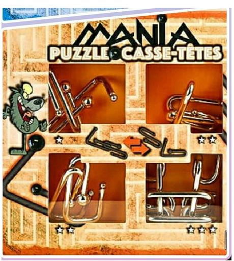 [473201] Set 4 Rompecabezas Metal -Puzzle Casse-Têtes- Eureka