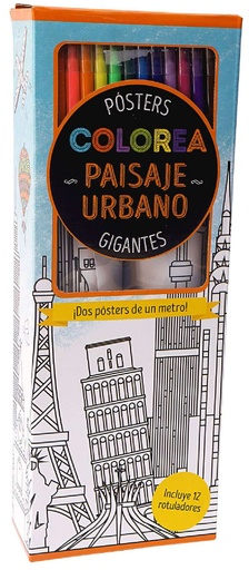 [S6040001] Set 2 Posters para Colorear -Paisaje Urbano- Susaeta