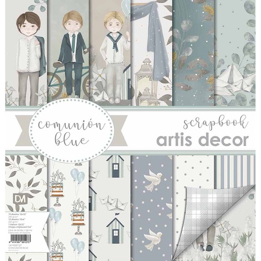 [1419000127] Colección Scrap -Comunión Blue- 30 x 30 cm.