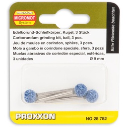 [28782] Muelas Corindón Refinado Esféricas 9 mm. (3 pzs.) Proxxon