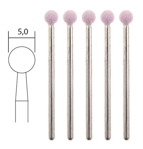 [28772] Muelas Corindón Refinado Esfera 5 mm. (5 pzs.) Proxxon