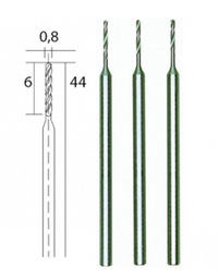 [28852] Brocas Tungteno Vanadio Espiral 0,8 mm. (3 pzs.) Proxxon