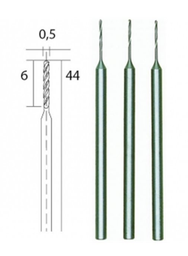 [28864] Brocas Tungteno Vanadio Espiral 0,5 mm. (3 pzs.) Proxxon