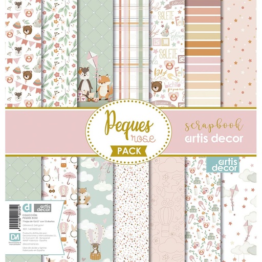 [1419000131] Colección Scrap -Peques Rose- 30 x 30 cm.