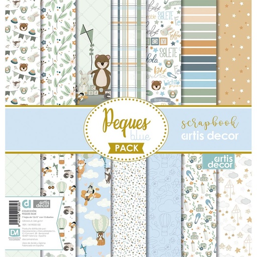 [1419000130] Colección Scrap -Peques Blue- 30 x 30 cm.