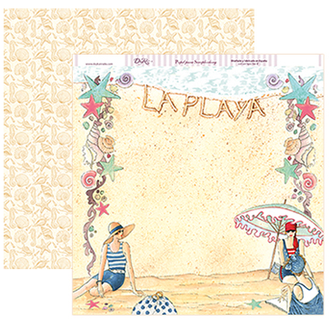 [SCP-156] Hoja Scrap 30,5 x 30,5 cm. -La Playa- Dayka