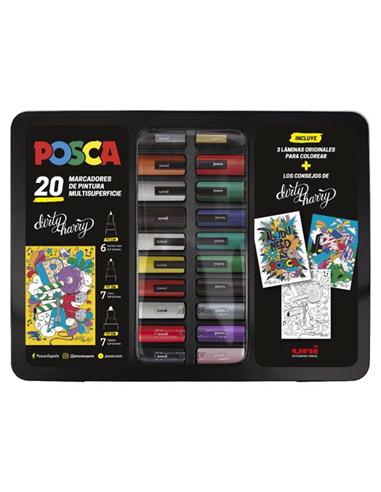 [182634820] Maletín Metal Surtido 20 Rotuladores Posca