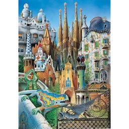 [11874] Puzzle 1000 piezas Miniatura -Collage Gaudi- Educa