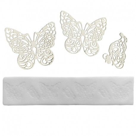 [SA33] Molde Silicona -Mariposas- 34 x 7,5 cm. Cadence