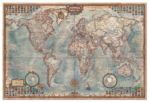 [14827] Puzzle 4000 piezas -El Mundo, Mapa Político- Educa