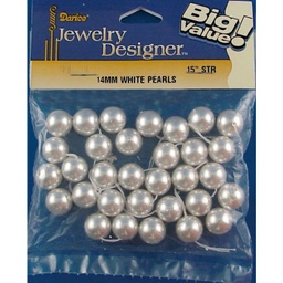 [P04018] Perlas Japonesas 12 mm. Blancas (32 pzs. aprox.) Darice